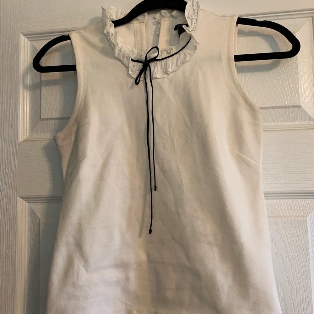 Jcrew Women’s Ruffled Tie Sleeveless Shirt